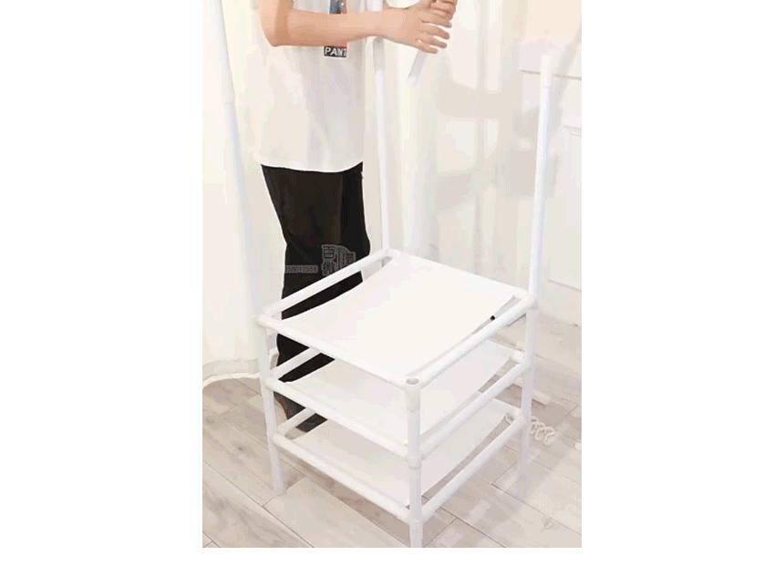 일리나 스탠드 옷걸이 시스템 고정식 2단 행거 선반 드레스룸 조립식 상세 이미지 18